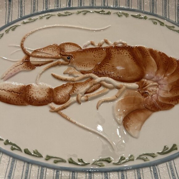 Fitz & Floyd Large Oval Platter Lobster Seaboard Large Serving 20” - Picture 3 of 6